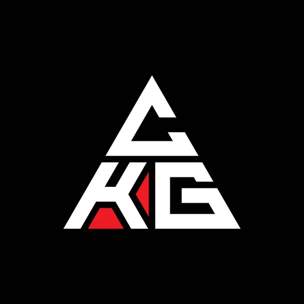 Ckg Triangle Letter Logo Design Triangle Shape Ckg Triangle Logo — Stock Vector