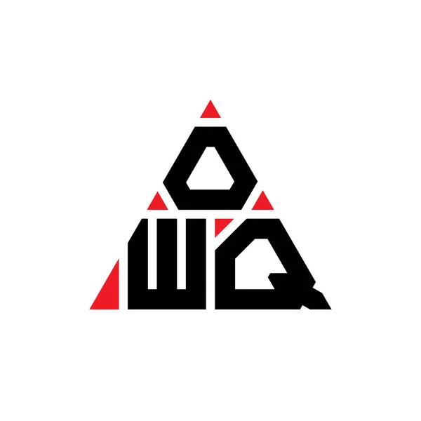 Owq Triangle Letter Logo Design Triangle Shape Owq Triangle Logo — Stock Vector