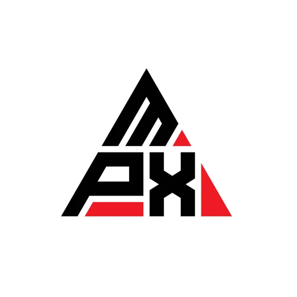 Mpx Triangle Lettre Logo Design Avec Forme Triangle Monogramme Logo — Image vectorielle