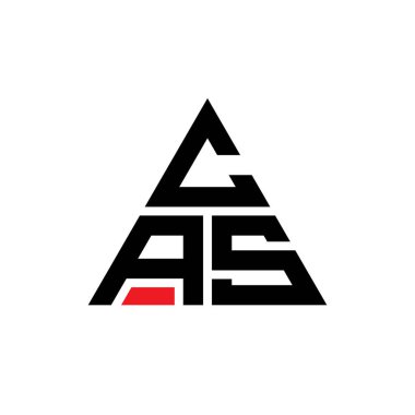Üçgen şekilli CAS üçgen harf logosu tasarımı. CAS üçgen logo tasarımı monogramı. CAS üçgen logo şablonu kırmızı renkte. CAS üçgen logosu Basit, Zarif ve Lüks Logo.