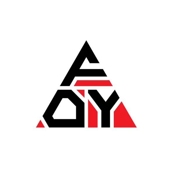 三角形のFoy三角形の文字のロゴデザイン Foy三角形のロゴデザインのモノグラム Foy三角形ベクトルのロゴテンプレート Foy三角形のロゴシンプル エレガントで豪華なロゴ — ストックベクタ