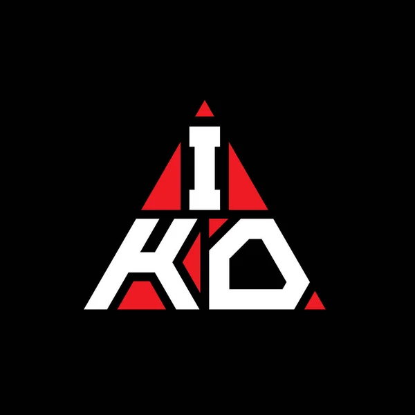 Iko Triangolo Lettera Logo Design Con Forma Triangolo Monogramma Progettazione — Vettoriale Stock