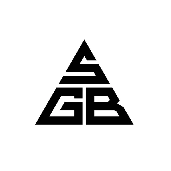 Sgb Dreieck Schriftzug Logo Design Mit Dreiecksform Sgb Dreieck Logo — Stockvektor