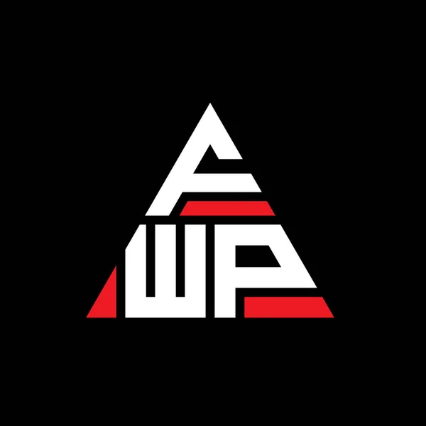 Logo Trójkąta Fwp Kształcie Trójkąta Logo Trójkąta Fwp Monogram Projektu — Wektor stockowy