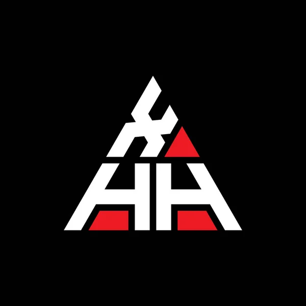 Logo Huruf Segitiga Xhh Dengan Bentuk Segitiga Logo Monogram Desain - Stok Vektor