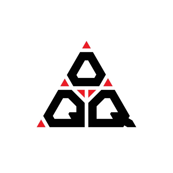 Oqq Triangle Letter Logo Design Triangle Shape Oqq Triangle Logo — Stock Vector