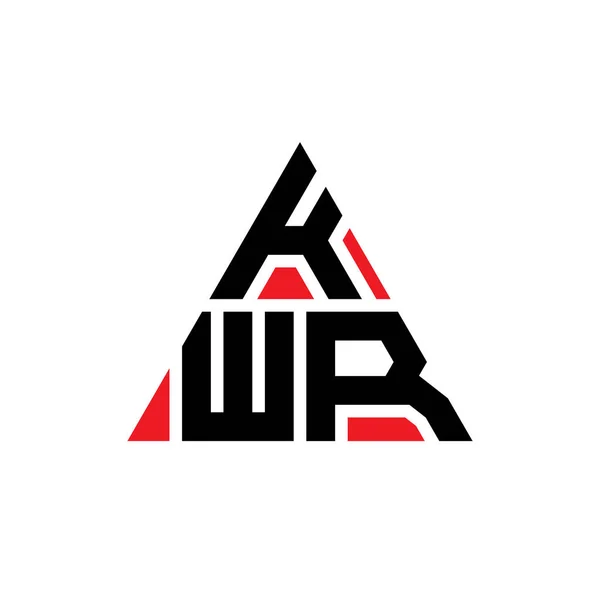 Kwr Triangle Letter Logo Design Triangle Shape Kwr Triangle Logo — Stock Vector