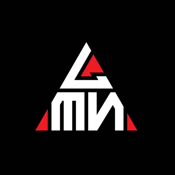 Lmn三角形字母标志设计与三角形形状 Lmn三角形徽标设计单字 Lmn三角形矢量标识模板与红色 Lmn三角标识简单 — 图库矢量图片