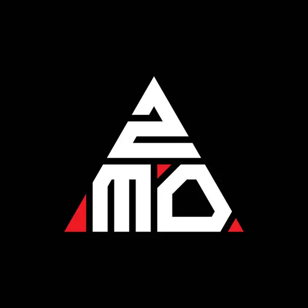 Zmo三角形の形をした文字のロゴデザイン Zmo三角形のロゴデザインモノグラム Zmo赤い色の三角形ベクトルロゴテンプレート Zmo三角形のロゴシンプル エレガントで豪華なロゴ — ストックベクタ