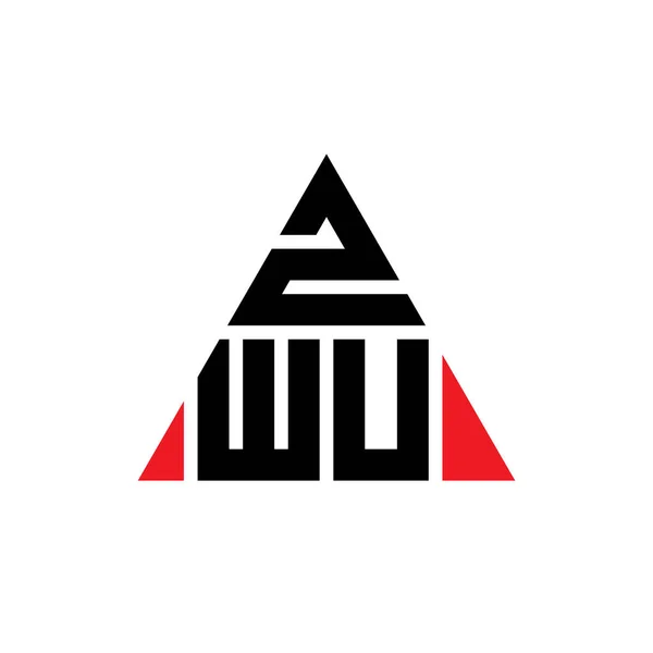 Zwu Triangle Letter Logo Design Triangle Shape Zwu Triangle Logo — Stock Vector