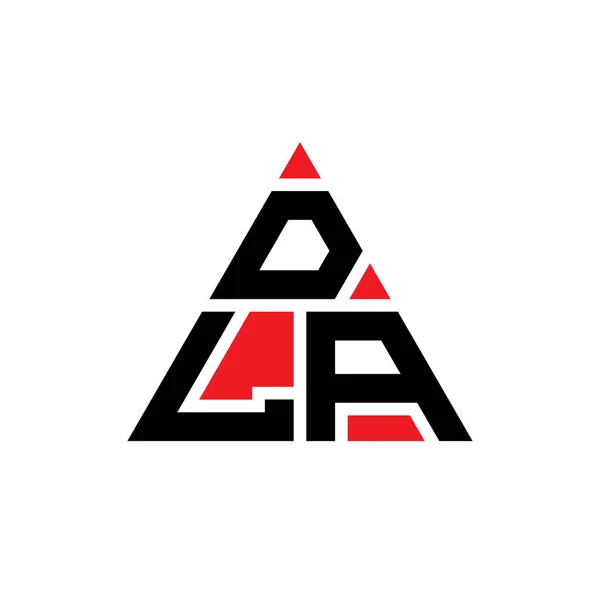 Dla Driehoek Letter Logo Ontwerp Met Driehoek Vorm Dla Driehoek — Stockvector