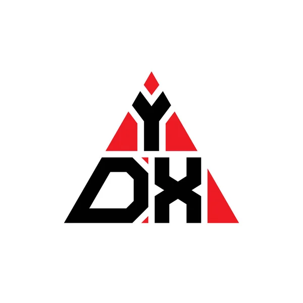 Návrh Trojúhelníkového Písmene Ydx Trojúhelníkovým Tvarem Ydx Trojúhelník Logo Design — Stockový vektor
