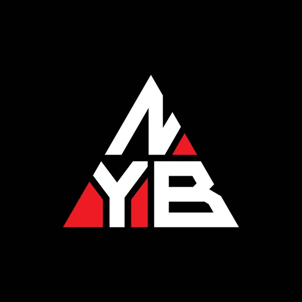 Nyb Triangle Letter Logo Design Triangle Shape Nyb Triangle Logo — Stock Vector