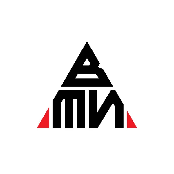 Bmn三角形字母标志设计与三角形形状 Bmn三角形徽标设计单字 Bmn三角形矢量标识模板与红色 Bmn三角标识简单 豪华的标志 — 图库矢量图片