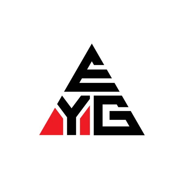 Diseño Del Logotipo Letra Del Triángulo Eyg Con Forma Triángulo — Archivo Imágenes Vectoriales