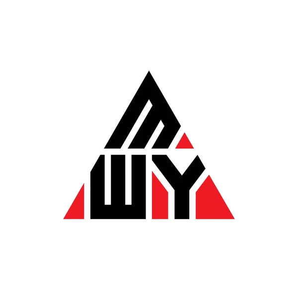 Trójkątny Wzór Logo Litery Mwy Kształcie Trójkąta Monografia Logo Trójkąta — Wektor stockowy