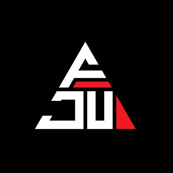 Diseño Del Logotipo Letra Del Triángulo Fju Con Forma Triángulo — Archivo Imágenes Vectoriales
