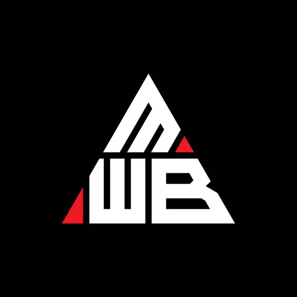 Mwb 삼각형 디자인 삼각형 Mwb 삼각형 디자인 모노그램 Mwb 삼각형 — 스톡 벡터