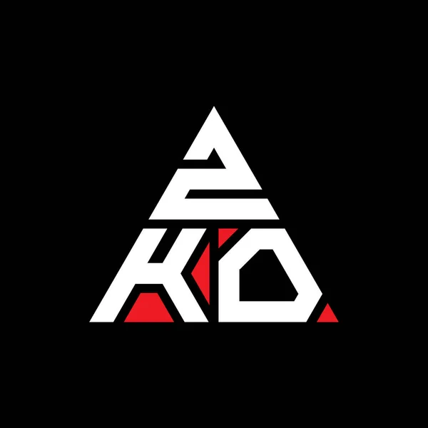 Design Logotipo Letra Triângulo Zko Com Forma Triângulo Monograma Design —  Vetores de Stock