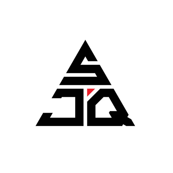 Sjq Triangle Letter Logo Design Triangle Shape Sjq Triangle Logo — Stock Vector