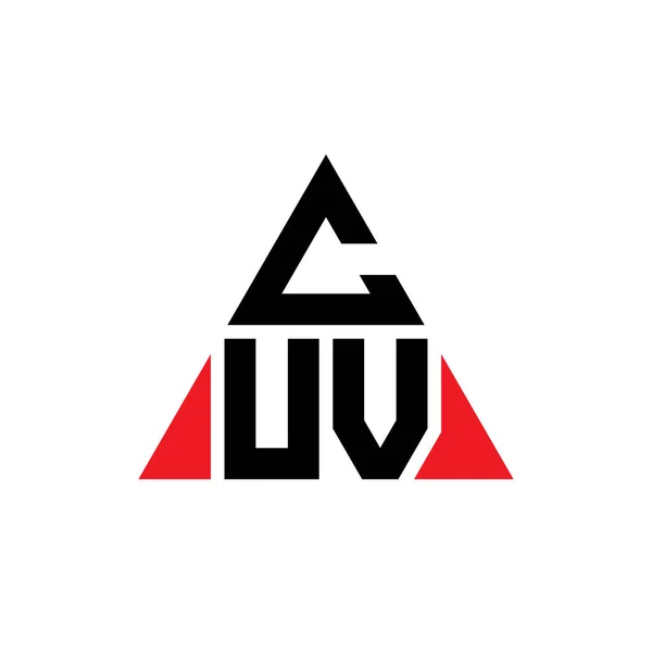 Cuv Triangle Letter Logo Design Triangle Shape Cuv Triangle Logo — Stock Vector