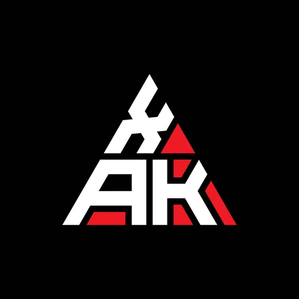 Xak Треугольник Письмо Логотип Дизайн Треугольной Формы Монограмма Логотипа Треугольника — стоковый вектор