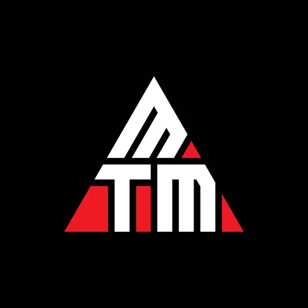 Mtm Triangle Letter Logo Design Triangle Shape Mtm Triangle Logo — Stock Vector