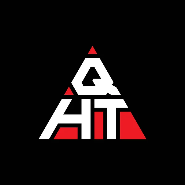 Qht Triangle Letter Logo Design Triangle Shape Qht Triangle Logo — Stock Vector