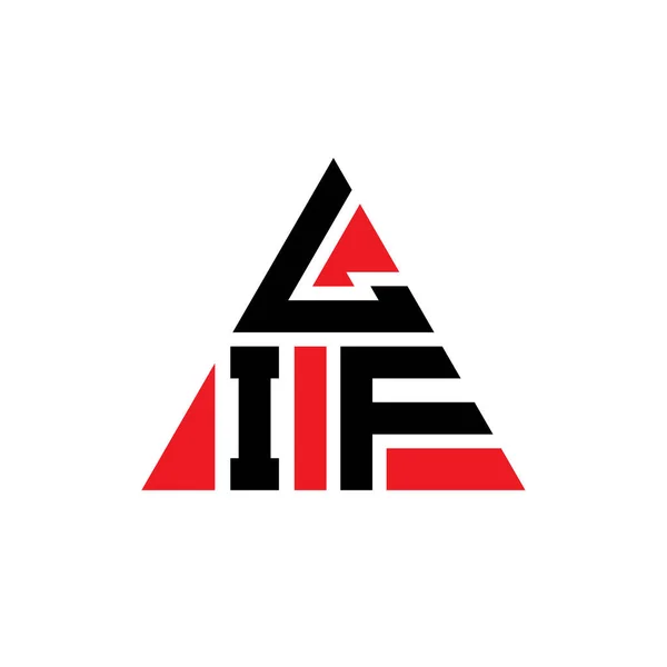 Lif Dreieck Buchstabe Logo Design Mit Dreieck Form Lif Dreieck — Stockvektor