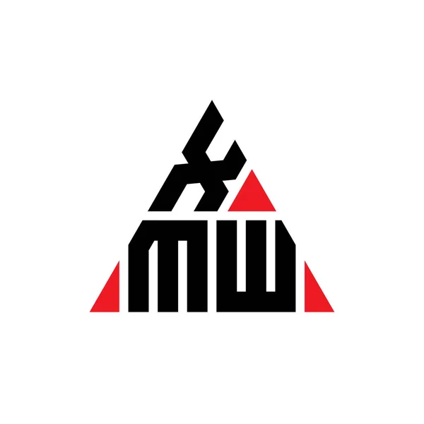 Xmw Triangle Letter Logo Design Triangle Shape Xmw Triangle Logo — Stock Vector