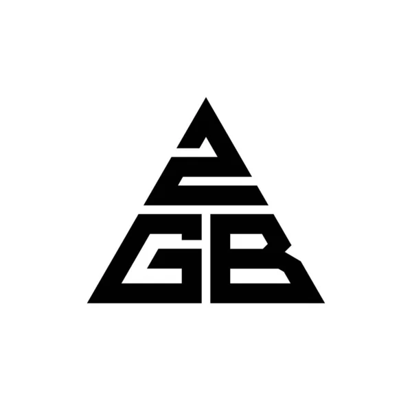 Zgb Dreieck Buchstabe Logo Design Mit Dreieck Form Zgb Dreieck — Stockvektor