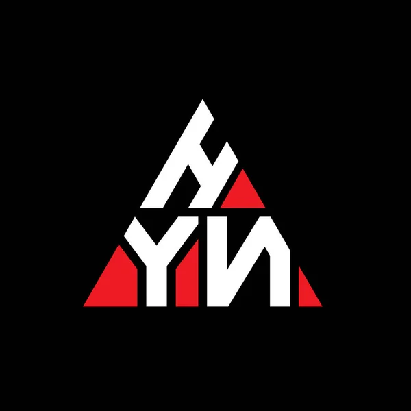 Hyn Трикутний Логотип Букви Дизайн Формою Трикутника Hyn Трикутник Логотип — стоковий вектор