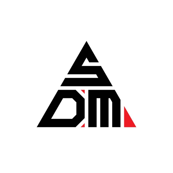 Sdm Dreieck Buchstabe Logo Design Mit Dreieck Form Sdm Dreieck — Stockvektor