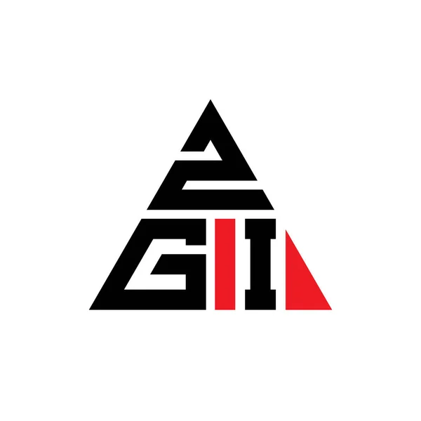 Zgi Трикутний Дизайн Логотипу Букви Формою Трикутника Zgi Трикутник Монограми — стоковий вектор