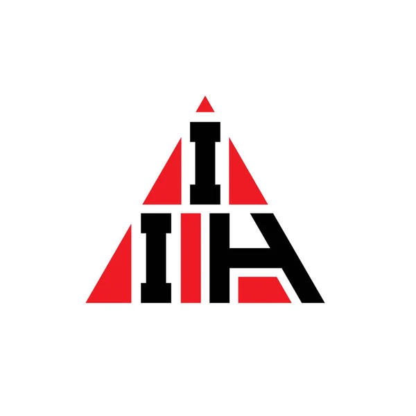 Iih Driehoekig Logo Met Driehoekige Vorm Iih Driehoek Logo Ontwerp — Stockvector