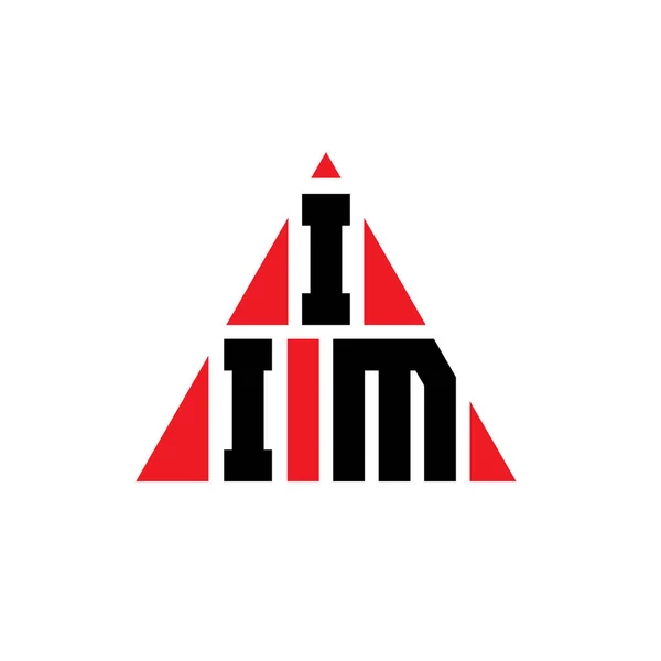 Design Trojúhelníkového Písmene Trojúhelníkovým Tvarem Iim Trojúhelník Logo Design Monogram — Stockový vektor