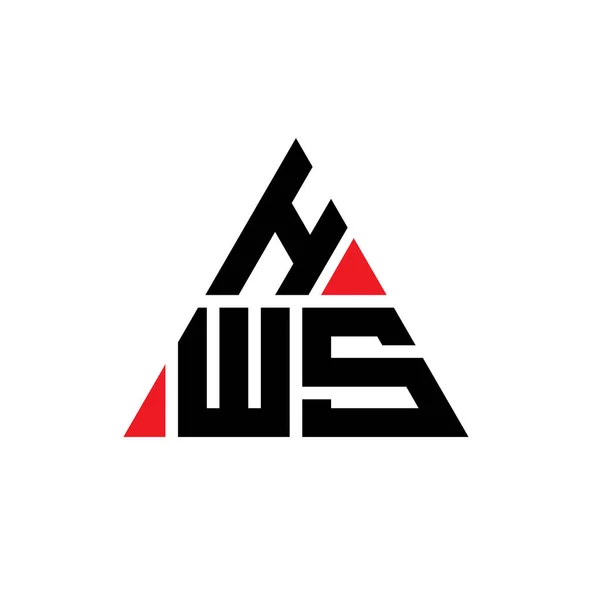 Hws Triangle Letter Logo Design Triangle Shape Hws Triangle Logo — Stock Vector