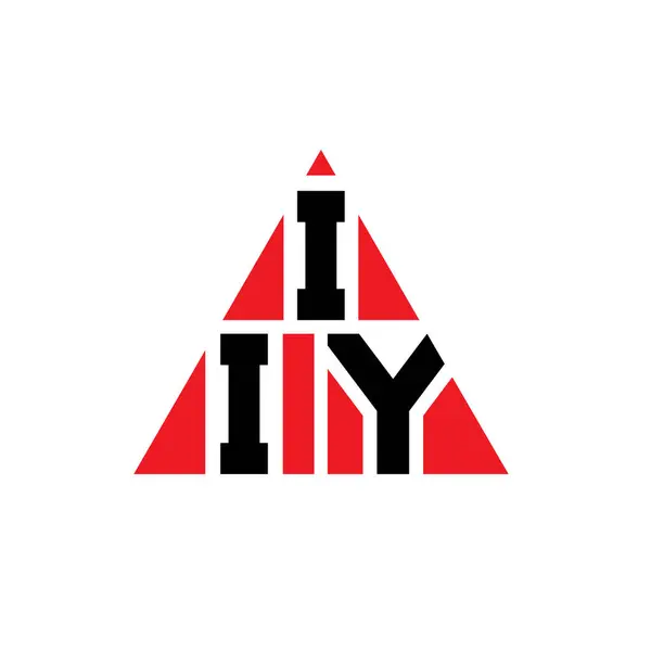 Iiy Trójkątny Wzór Logo Litery Kształcie Trójkąta Iiy Trójkątny Monogram — Wektor stockowy