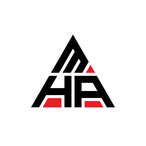 Üçgen Şekilli Mha Üçgen Harf Logosu Tasarımı Mha Üçgen Logo — Stok Vektör