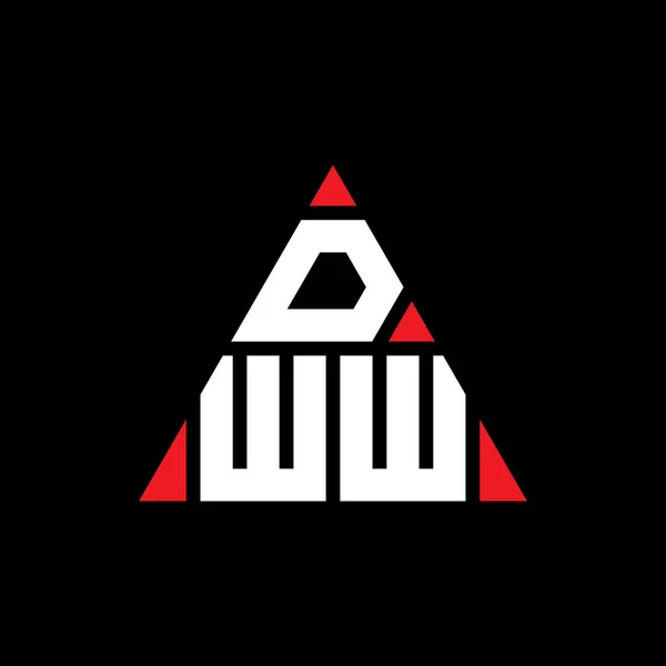 Dww Triangle Letter Logo Design Triangle Shape Dww Triangle Logo — Stock Vector