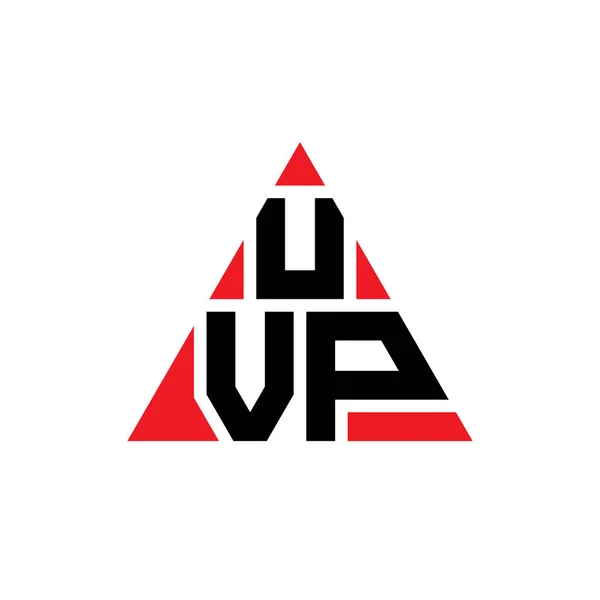 Diseño Del Logotipo Letra Del Triángulo Uvp Con Forma Triángulo — Vector de stock