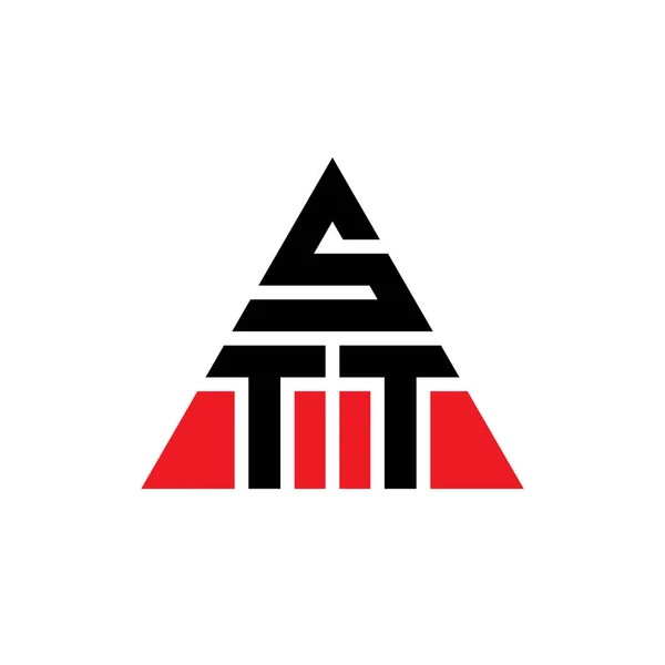 Üçgen Şekilli Stt Üçgen Harf Logosu Tasarımı Stt Üçgen Logo — Stok Vektör