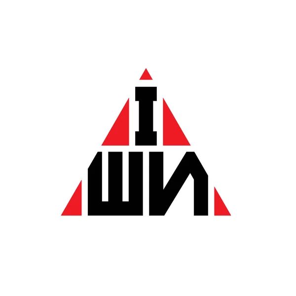 Iwn Trójkątny Wzór Logo Litery Kształcie Trójkąta Logo Trójkąta Iwn — Wektor stockowy