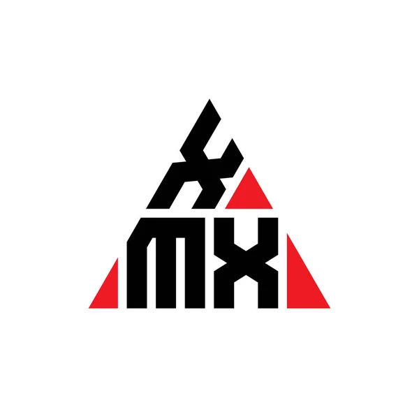 Xmx Треугольник Письмо Логотип Дизайн Треугольной Формы Монограмма Дизайна Логотипа — стоковый вектор