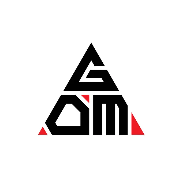 Diseño Logotipo Letra Triángulo Gom Con Forma Triángulo Diseño Del — Archivo Imágenes Vectoriales