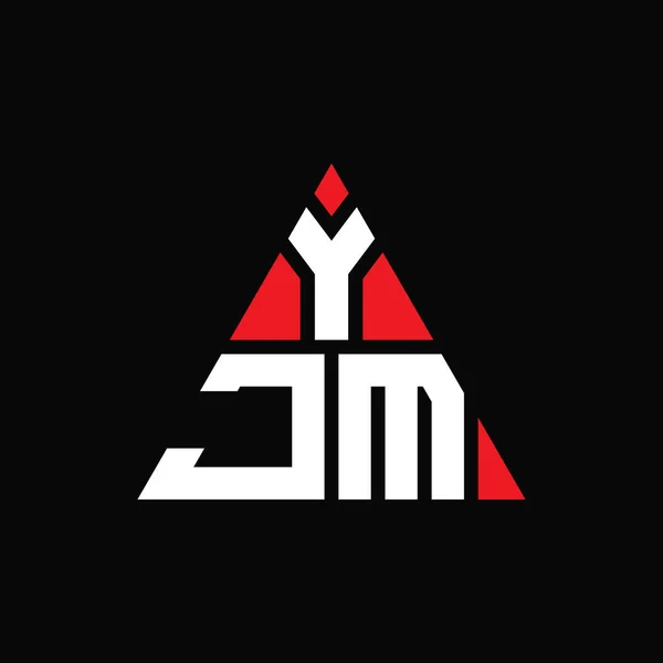 Yjm Triangle Lettre Logo Design Avec Forme Triangle Yjm Triangle — Image vectorielle