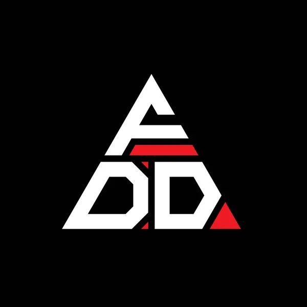 Diseño Del Logotipo Letra Del Triángulo Fdd Con Forma Triángulo — Vector de stock
