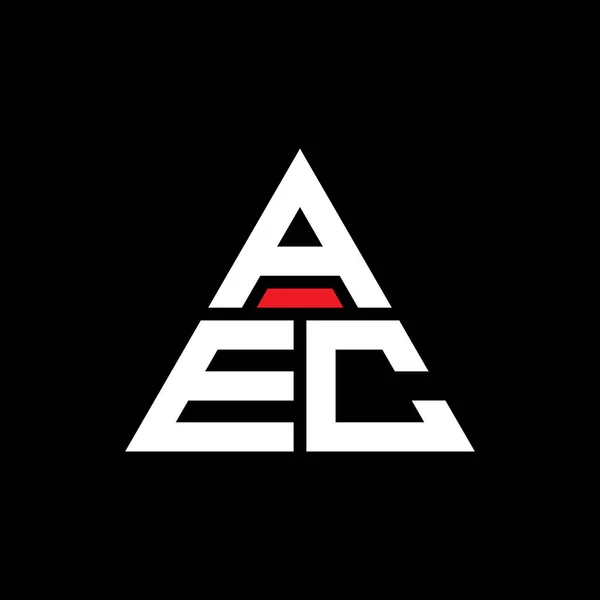 Aec Driehoek Letter Logo Ontwerp Met Driehoek Vorm Aec Driehoek — Stockvector