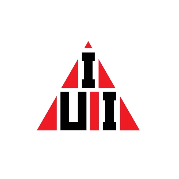 Design Iui Triangelns Logotyp Med Triangelform Monogram Iui Triangelns Logotyp — Stock vektor