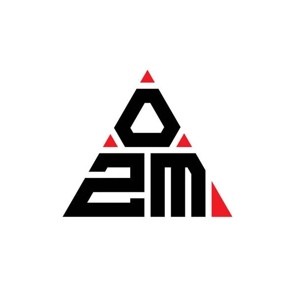 Ozm Dreieck Buchstabe Logo Design Mit Dreieck Form Ozm Dreieck — Stockvektor